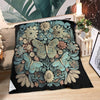 Intricate Butterfly Flowers Premium Cottagecore Blanket - Crystallized Collective