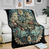 Intricate Butterfly Flowers Premium Cottagecore Blanket - Crystallized Collective