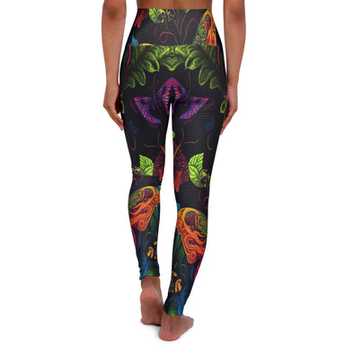 Jungle Butterflies: Psychedelic & Colorful High Waist Yoga Legging - Crystallized Collective