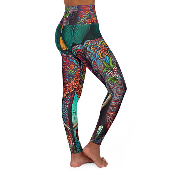 Jungle Ele[phant: Ornate High Waist Yoga Legging - Crystallized Collective