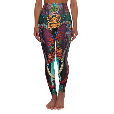 Jungle Ele[phant: Ornate High Waist Yoga Legging - Crystallized Collective
