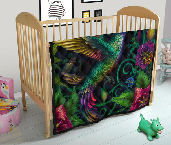 Jungle Hummingbird Premium Quilt - Crystallized Collective