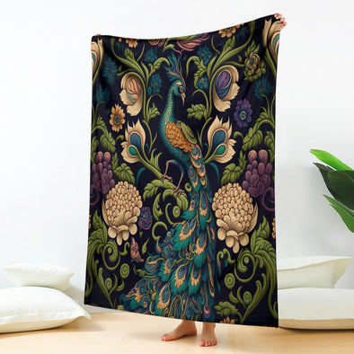 Jungle Peacock Premium Blanket - Crystallized Collective