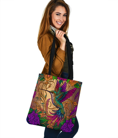 Jungle Vines Hummingbird Tote Bag - Crystallized Collective