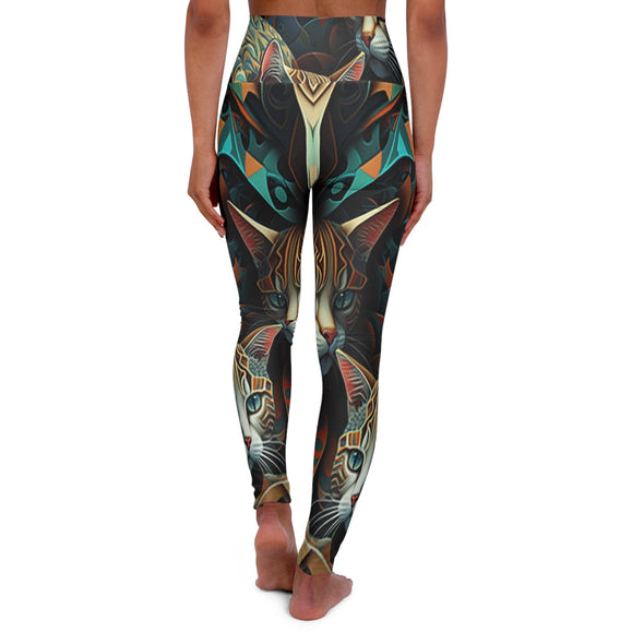 Kaleidoscope Kitty High Waist Yoga Legging - Serene Bliss - Crystallized Collective