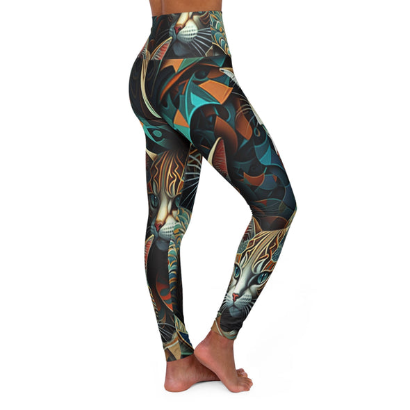 Kaleidoscope Kitty High Waist Yoga Legging - Serene Bliss - Crystallized Collective