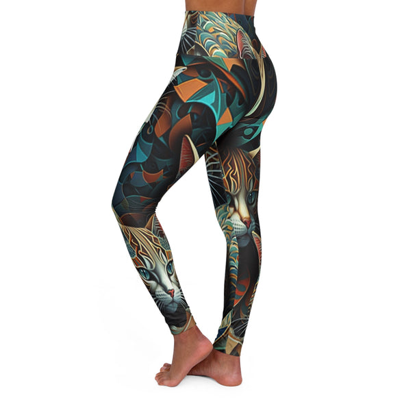 Kaleidoscope Kitty High Waist Yoga Legging - Serene Bliss - Crystallized Collective