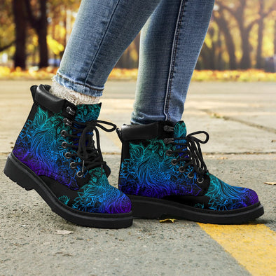 Koi Mandala Suede Boots - Crystallized Collective