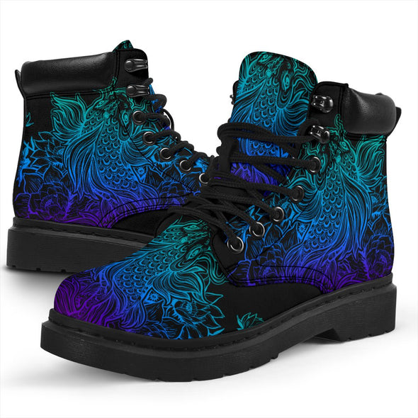 Koi Mandala Suede Boots - Crystallized Collective