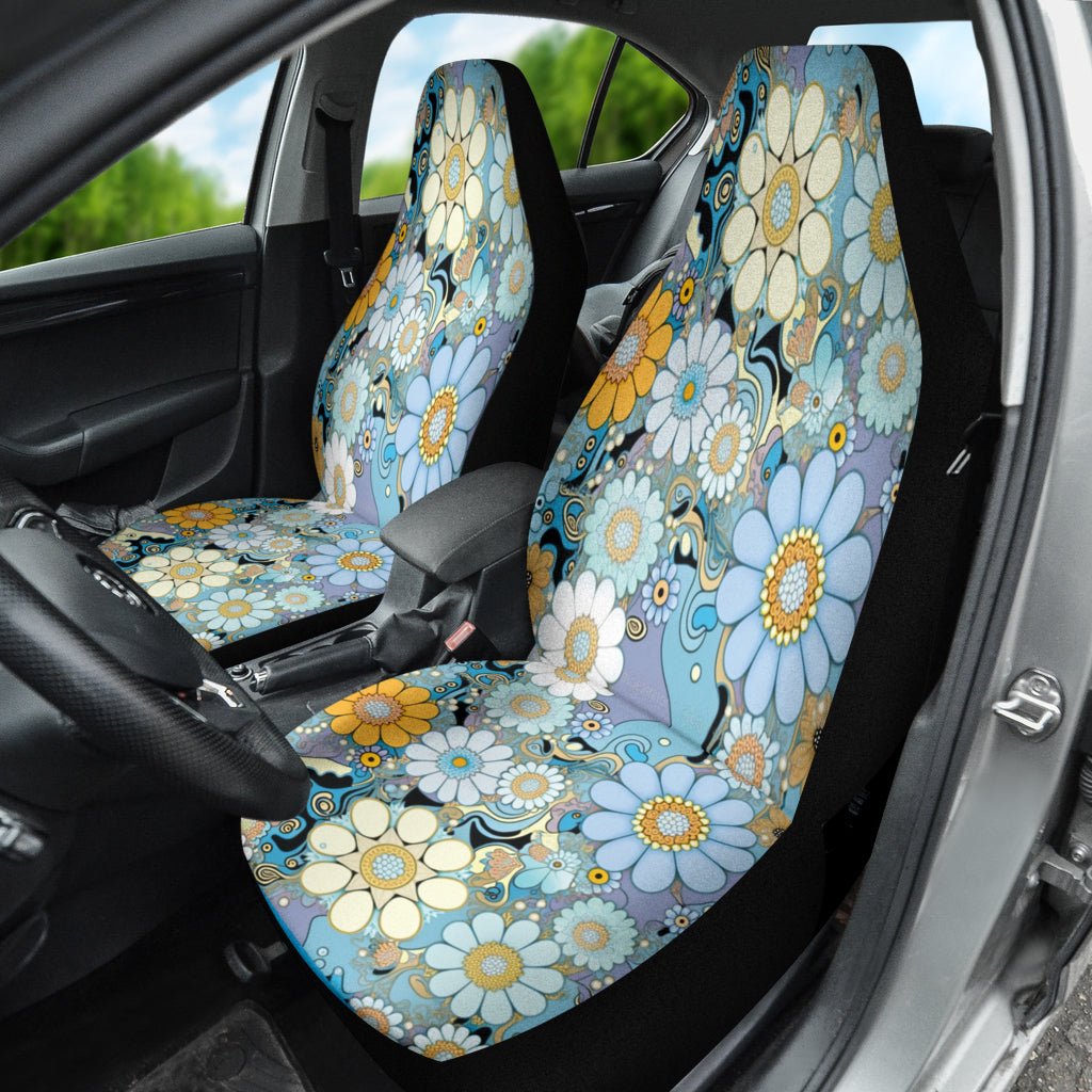 floral car seat and stroller Light Hippie Flowers Car Seat Covers
