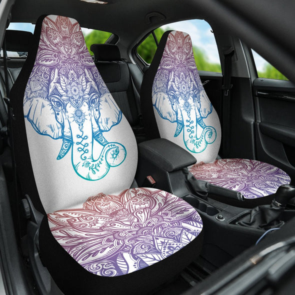 Lotus Elephant Mandala Car Seat Cover - Crystallized Collective
