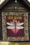 Love Devine Dragonfly Premium Quilt - Crystallized Collective