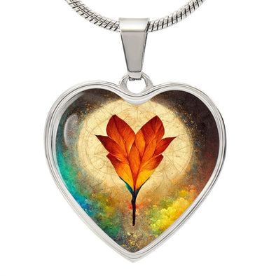Lucky Feather Heart Necklace - Crystallized Collective