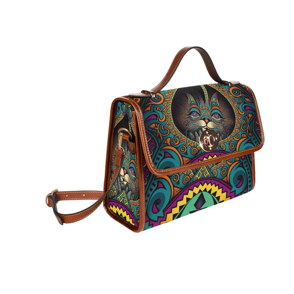Mad Cat Canvas Satchel Bag - Crystallized Collective