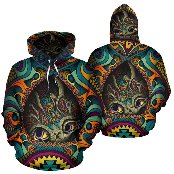 Mad Cat Psychedelic Hoodie - Crystallized Collective