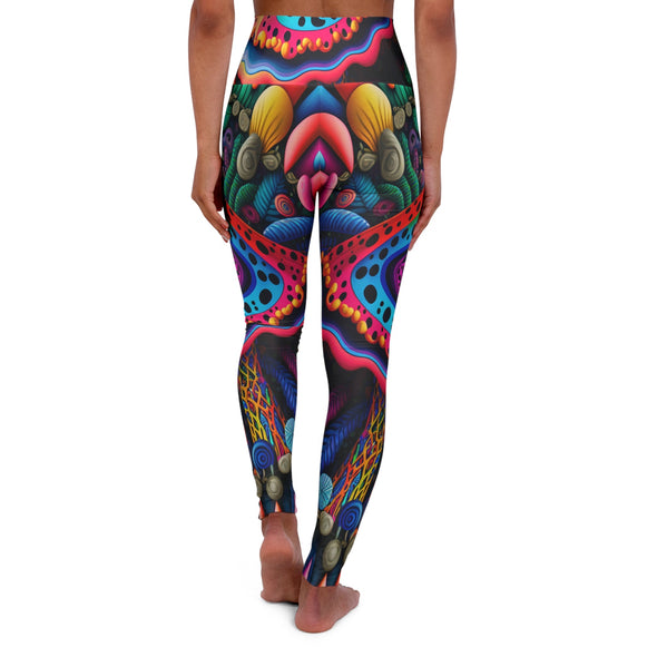 Magical Kaleidoscope Psychedelic High Waist Yoga Legging - Crystallized Collective