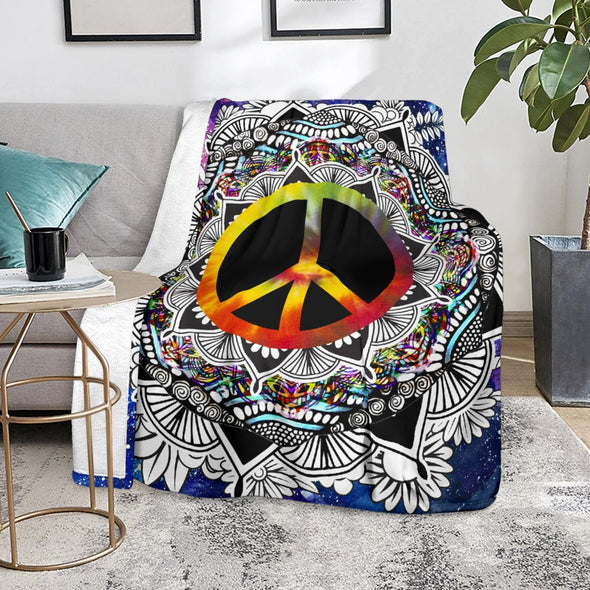 Mandala and Peace Premium Blanket - Crystallized Collective