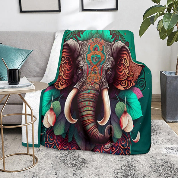 Mandala Elephant 2 Premium Blanket - Crystallized Collective