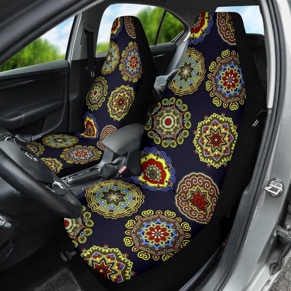 Mandala Flowers Seat Cover - Crystallized Collective