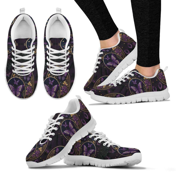 Mandala Purple Butterfly Sneakers - Crystallized Collective