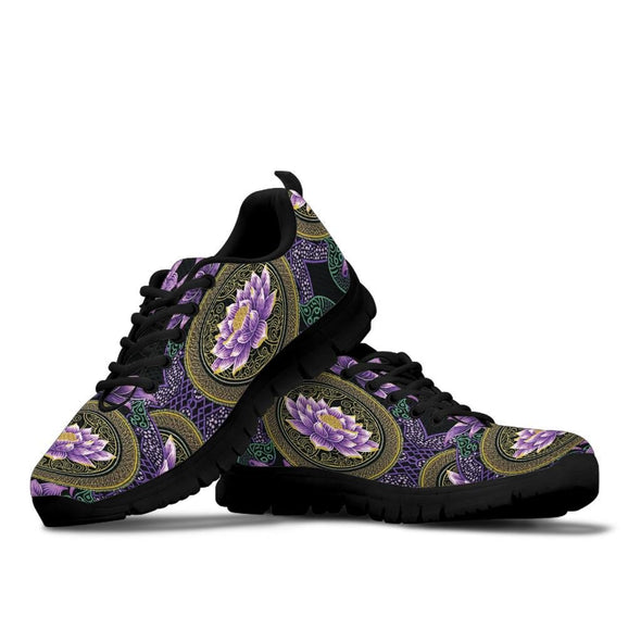 Mandala Purple Lotus Sneakers - Crystallized Collective