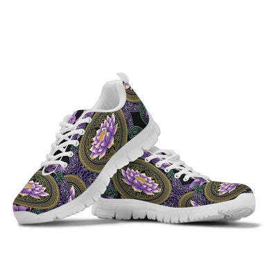 Mandala Purple Lotus Sneakers - Crystallized Collective