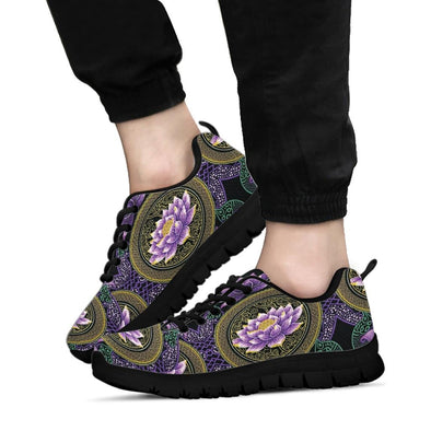 Mandala Purple Lotus Sneakers - Crystallized Collective