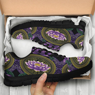 Mandala Purple Lotus Sneakers - Crystallized Collective