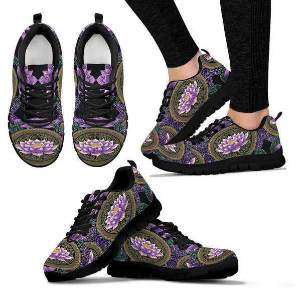 Mandala Purple Lotus Sneakers - Crystallized Collective