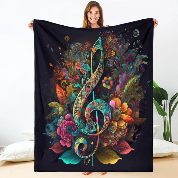 Melodic Gardens Premium Blanket - Crystallized Collective