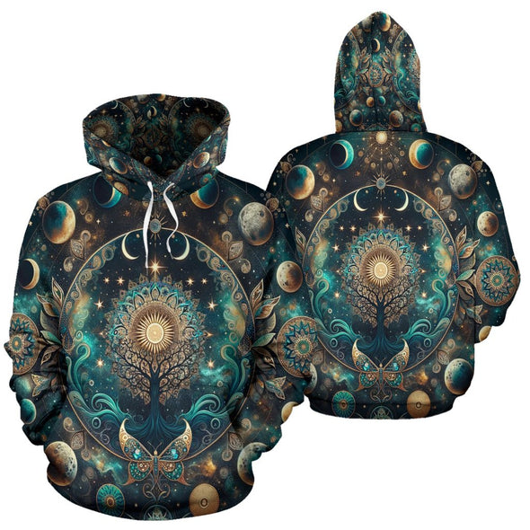 Moonphase Tree of Life Hoodie - Crystallized Collective