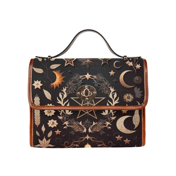 Mystical Witch Canvas Satchel Bag - Crystallized Collective