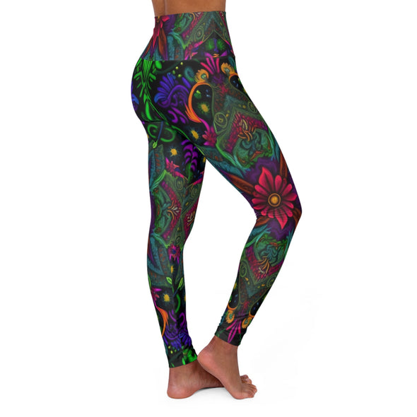 Nature-Inspired Zen Leggings: Serene High-Waist Yoga Attire - Crystallized Collective