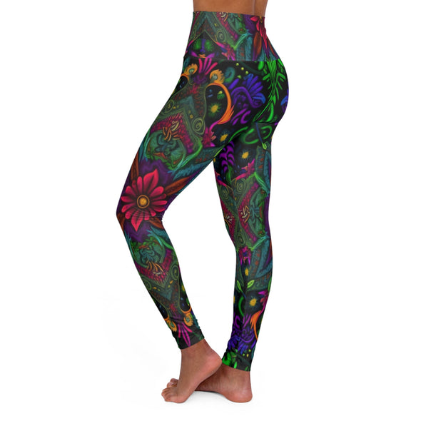 Nature-Inspired Zen Leggings: Serene High-Waist Yoga Attire - Crystallized Collective