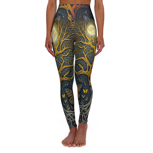 Natures Harmony: Tree of life High Waisted Leggings for High-Flying Yoga - Crystallized Collective