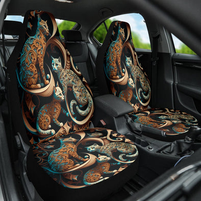 Ornate Cats Car Seat Covers - Crystallized Collective