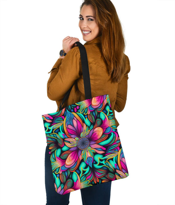 Ornate Colorful Abstract Tote Bag - Crystallized Collective