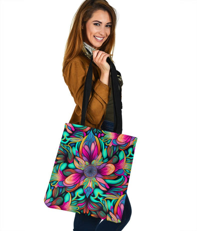 Ornate Colorful Abstract Tote Bag - Crystallized Collective