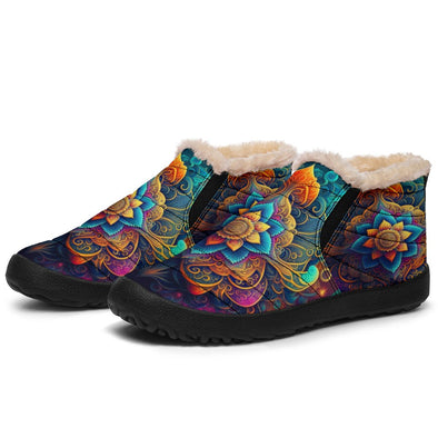 Ornate Colorful Mandala Winter Sneakers - Crystallized Collective