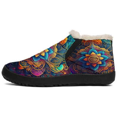 Ornate Colorful Mandala Winter Sneakers - Crystallized Collective