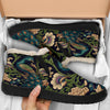 Ornate Peacock and Flowers Winter Sneakers - Crystallized Collective