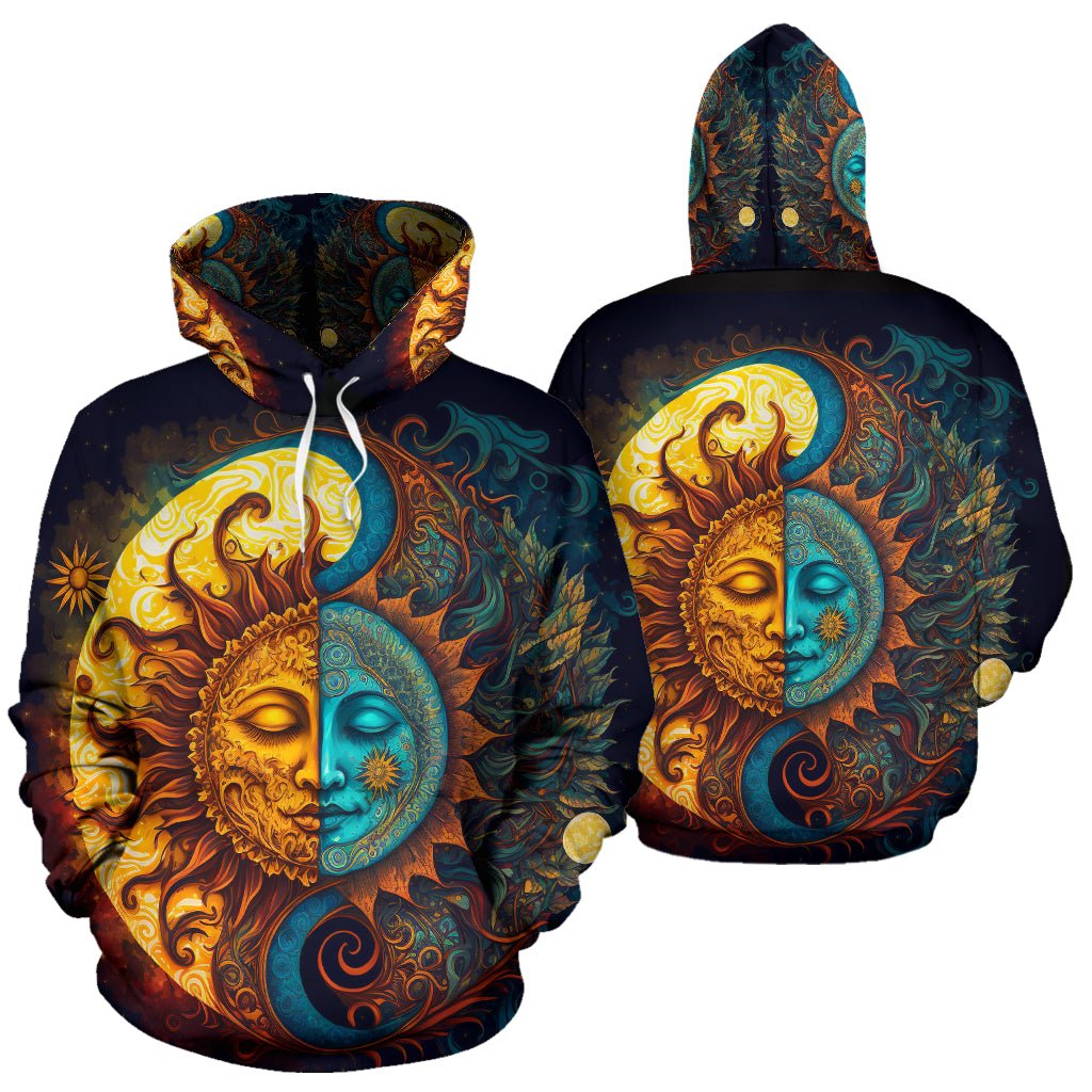 Hoodie Sun and Moon brodé