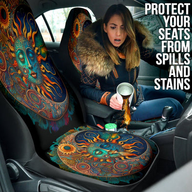 Ornate Sun and Moon Seat Cover - Crystallized Collective