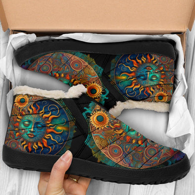 Ornate Sun and Moon Winter Sneakers - Crystallized Collective