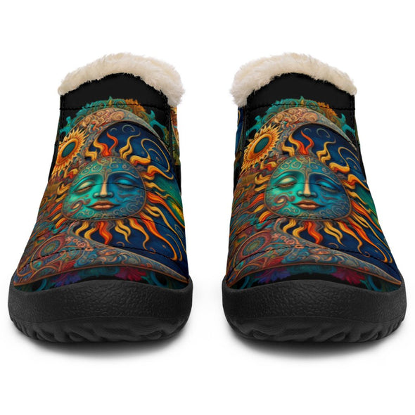 Ornate Sun and Moon Winter Sneakers - Crystallized Collective