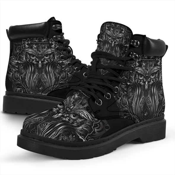 Owl Mandal Suede Boots - Crystallized Collective