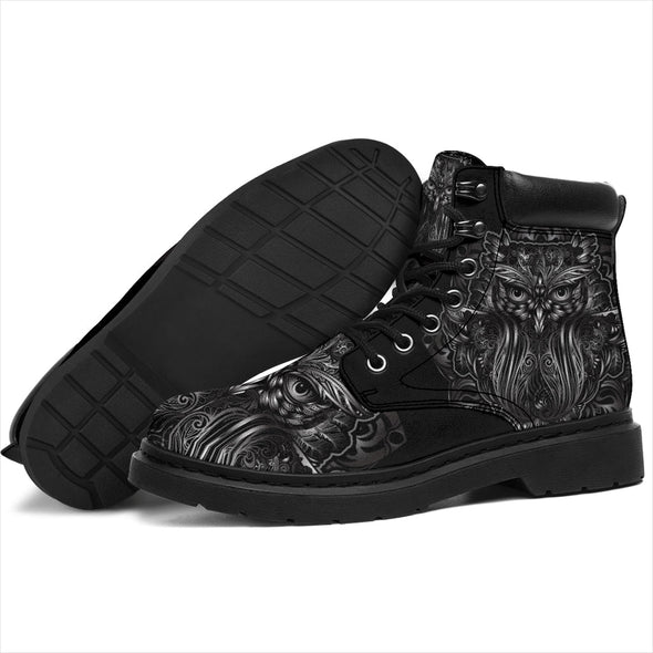 Owl Mandal Suede Boots - Crystallized Collective