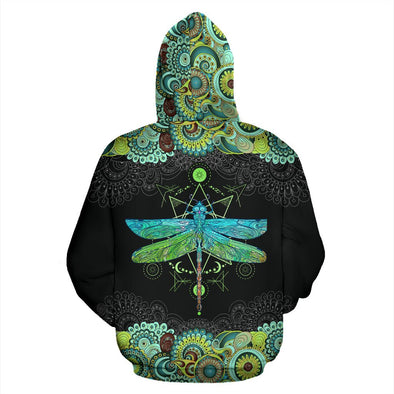 Paisley Dragonfly Mandala Hoodie - Crystallized Collective