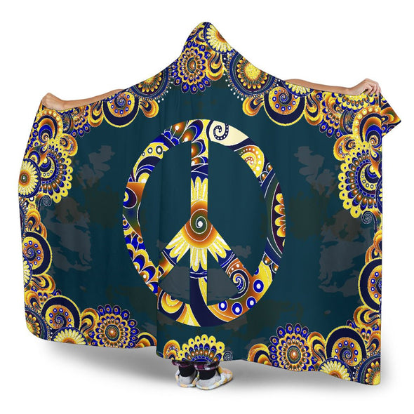 Paisley Peace Mandala Hooded Blanket - Crystallized Collective