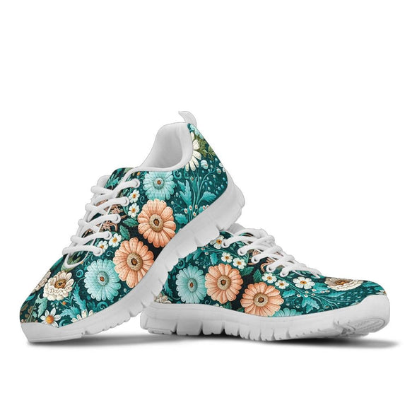 Pastel Floral Art Sneakers - Crystallized Collective